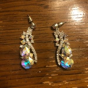 Crystal Dangly Prom Earrings